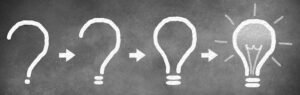 Question mark to a light bulb