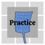Blue flyswatter hits the word "practice"