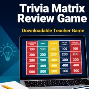 Trivia Matrix Review Game - Downloadable Teacher Game